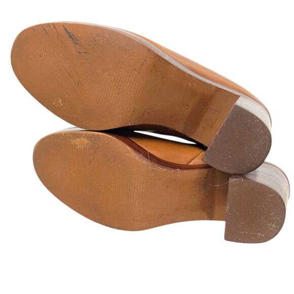 MADEWELL the Daisy Platform Mule in English Saddle Women’s Size 5 - Picture 12 of 13